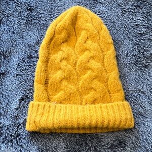 H&M Vibrant Yellow Knit Hat